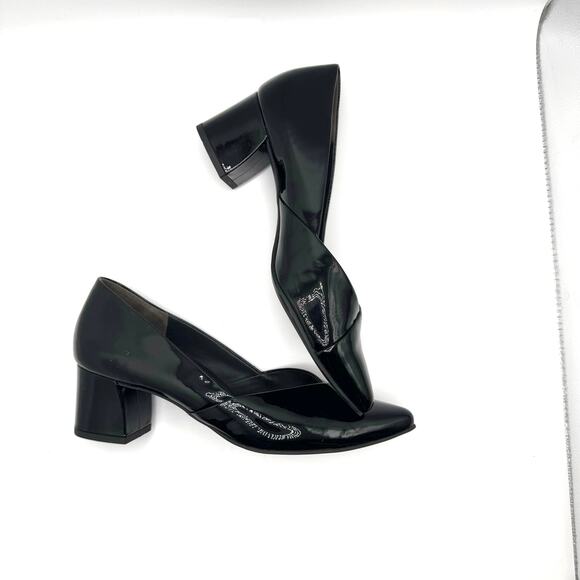 Paul Green black patent leather Rendi Pointed Toe Slip On Pumps 5.5 ( US 8) - Picture 8 of 16